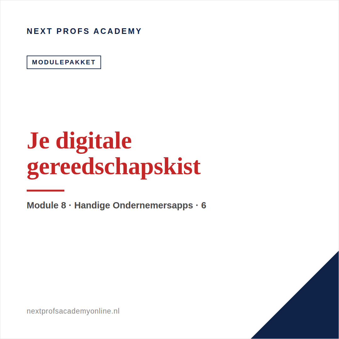 Module 8 · Je digitale gereedschapskist