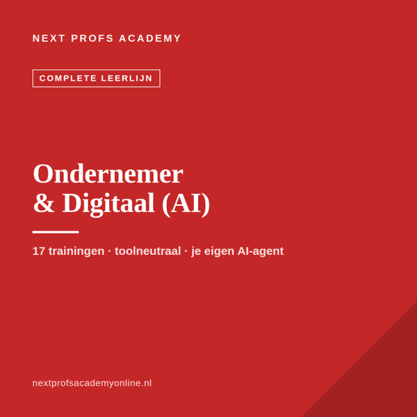 Leerlijn Ondernemer & Digitaal (AI)