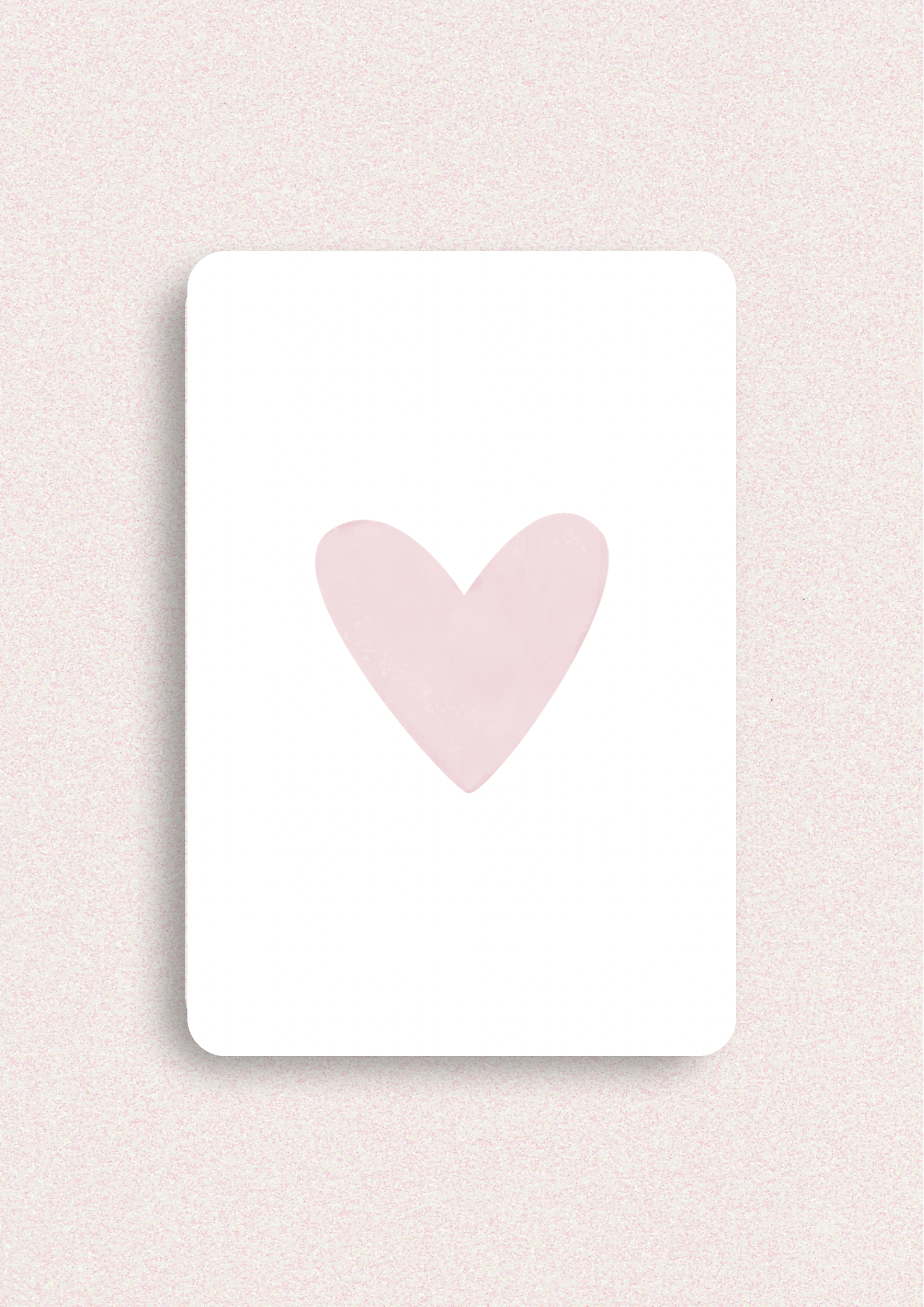 Kleine kaart - Roze hart