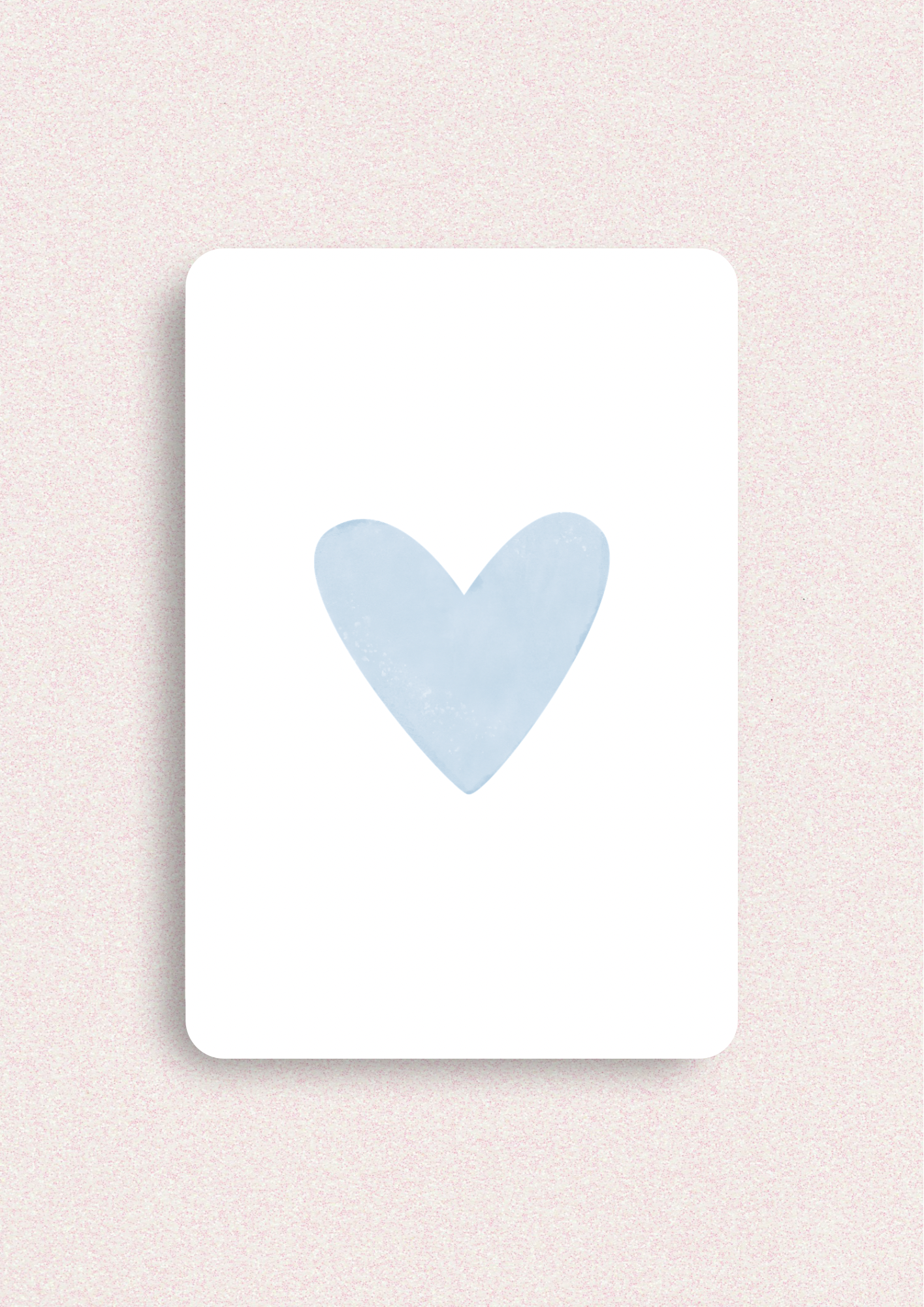 Kleine kaart - Blauw hart