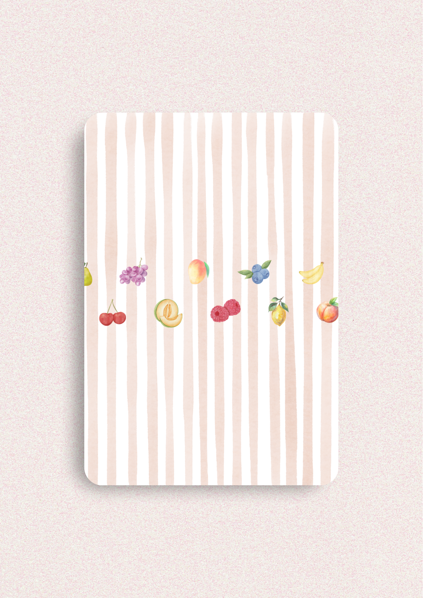 Kleine kaart - Streep en fruit