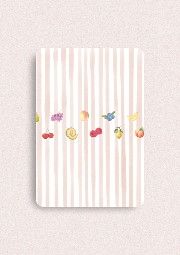 Kleine kaart - Streep en fruit