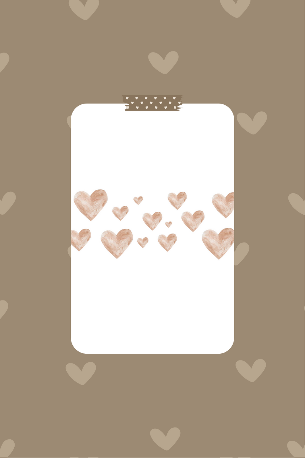 Enkele kaart - Hartjes collectie - Meerdere zalmroze hartjes