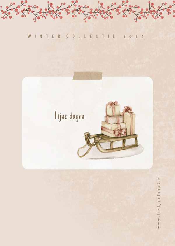 Kerstkaart - Fijne dagen - 10 x 15 cm