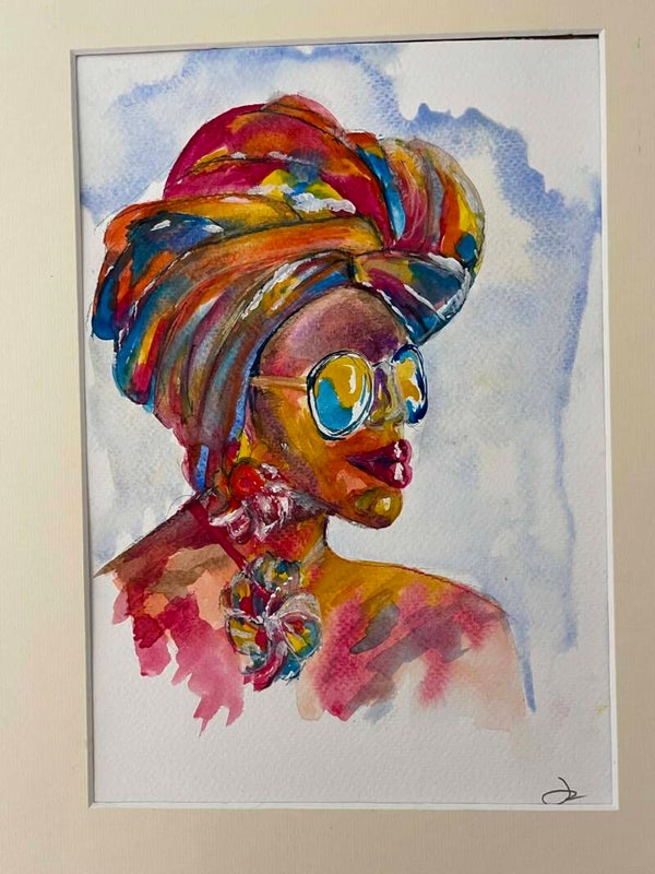 Lady in hat.