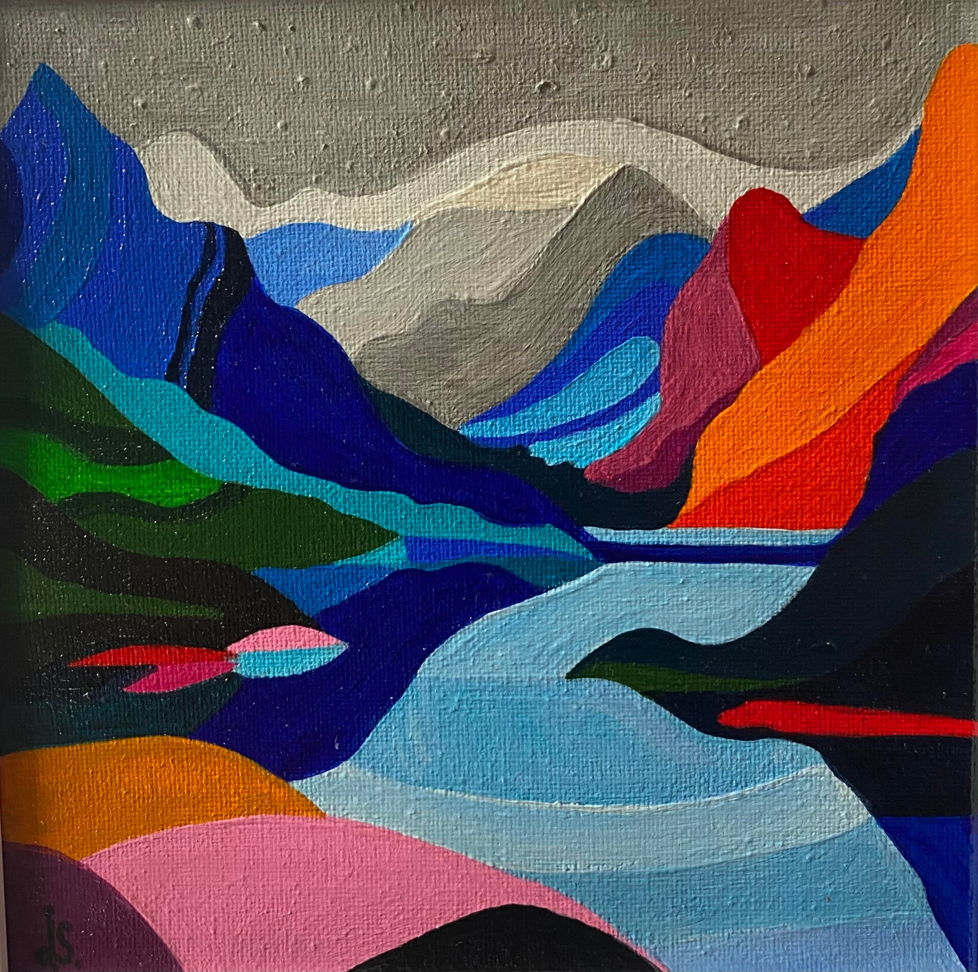 Where the river turns.