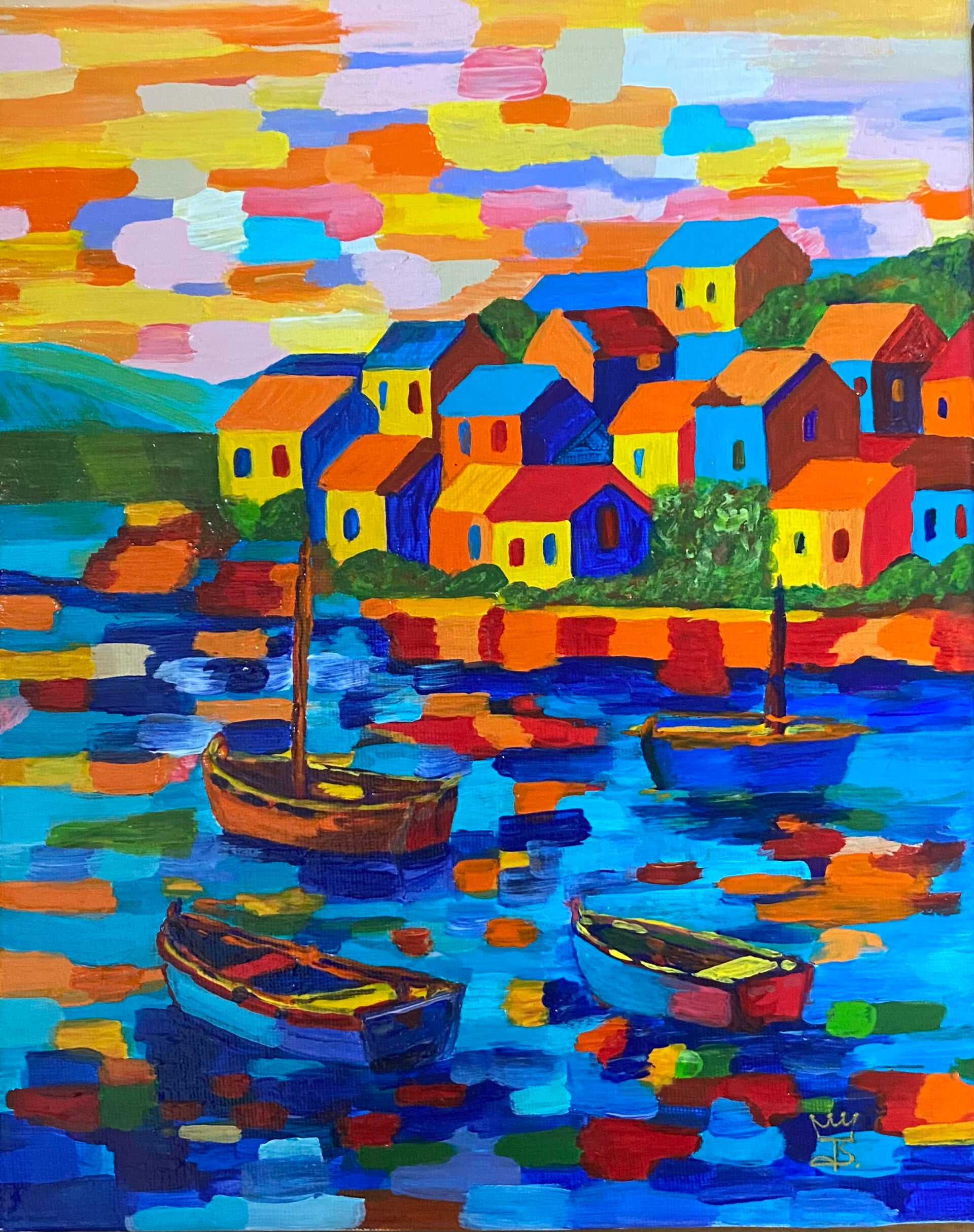 Last light in  the port.