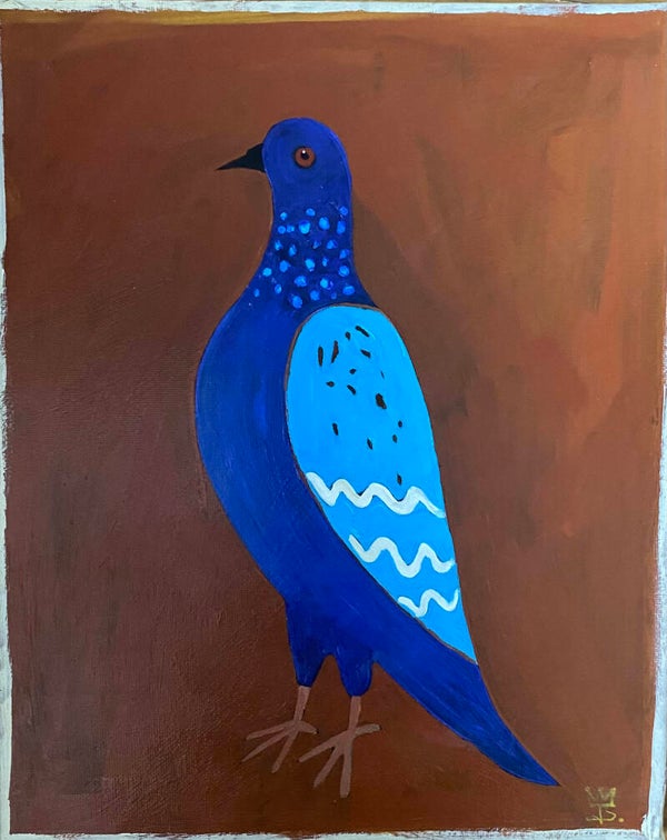Blue pigeon.