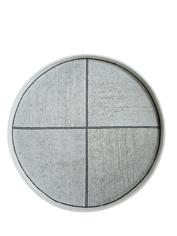 Groot dienblad wit ∅80cm