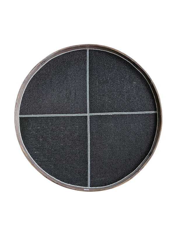 Groot dienblad bruin ∅80cm