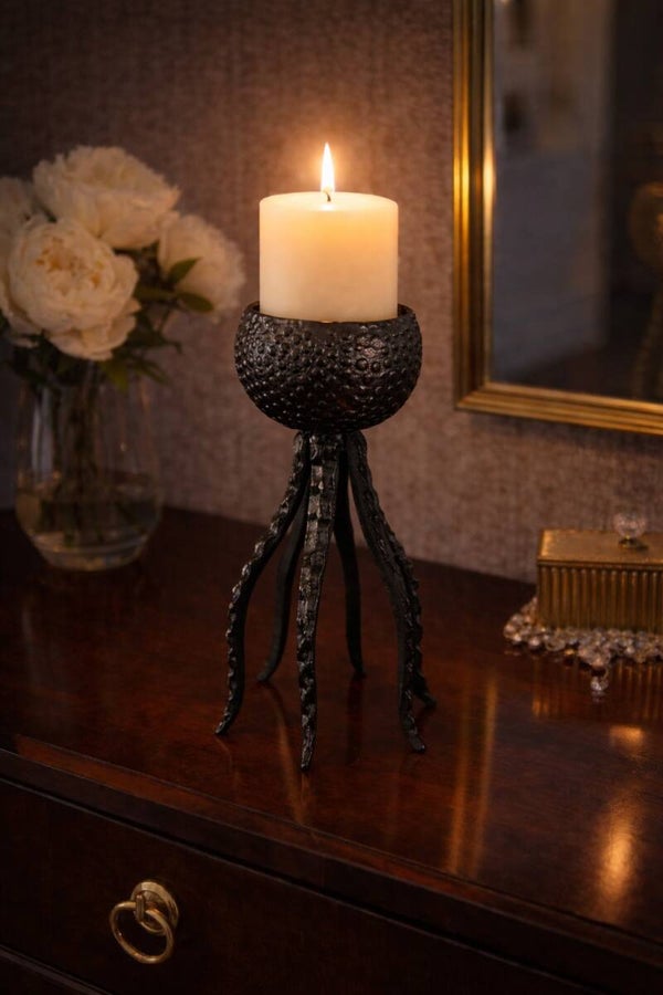 Kandelaar Octopus zwart