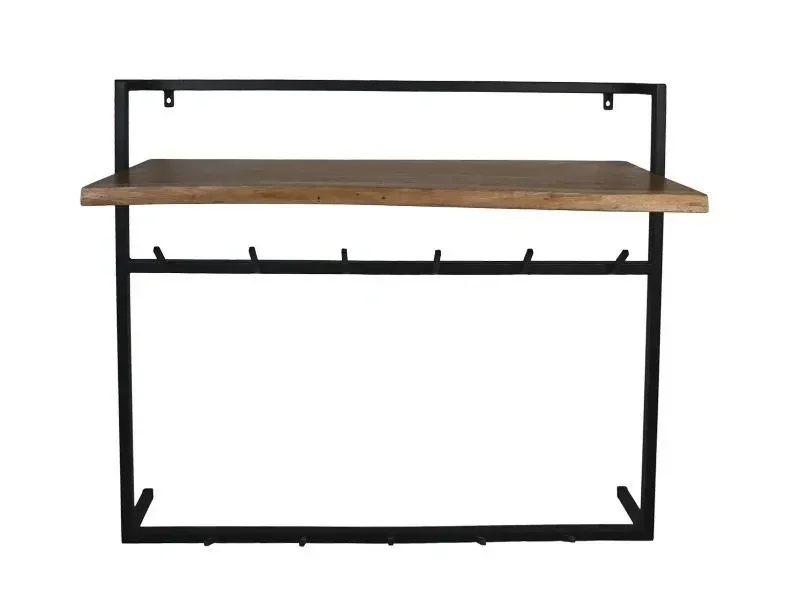 Kapstok met houten plank