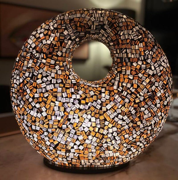 Tafel lamp met mozaïek stenen