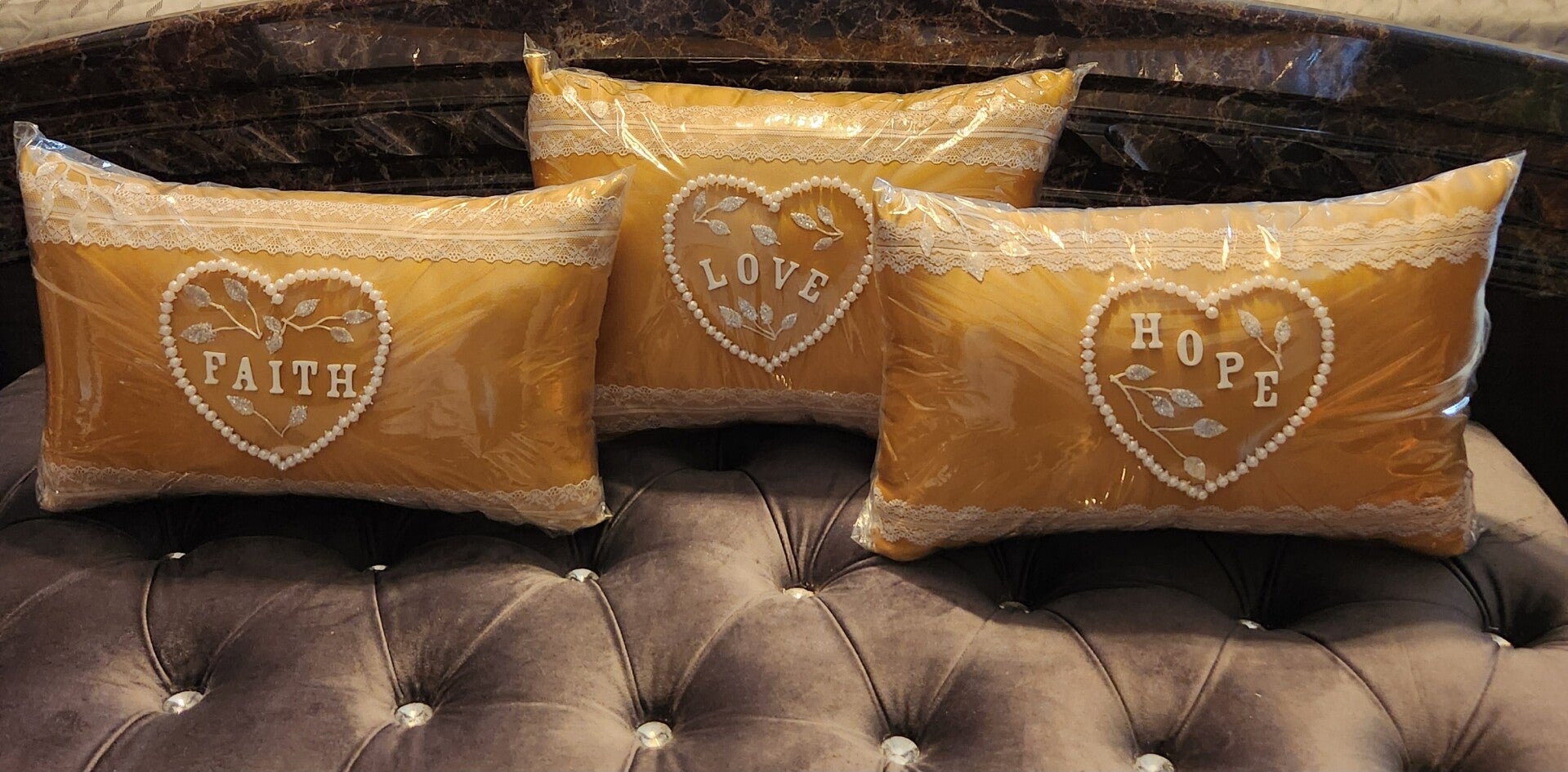 Faith, Love & Hope Pillow set