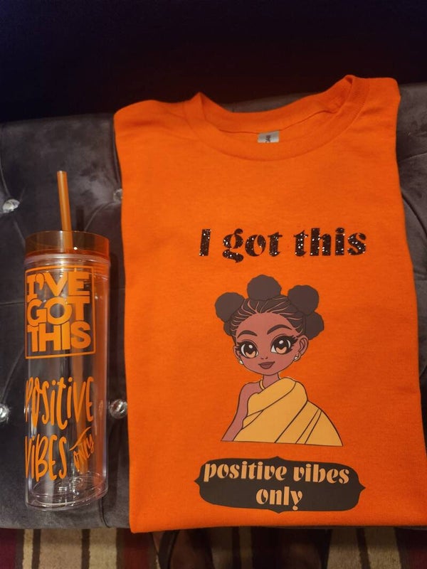 "I Got This" t-shirt & tumbler (orange)