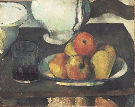 Still Life with Apples and a glass of wine (1877-79). Paul Cezanne, Philadelphia Museum of Art.