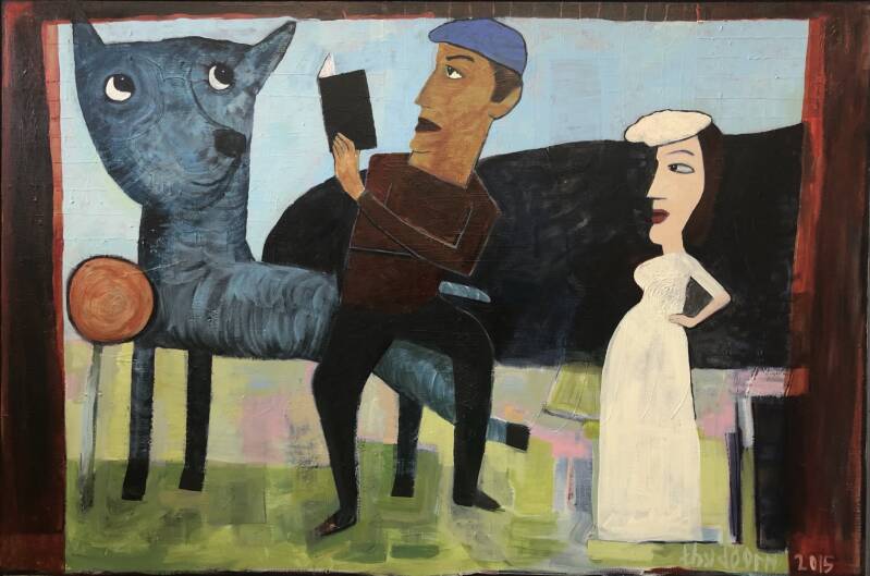 Painting Theater 2015 Thea van Doorn Acrylic on Linen 100cm x 150cm