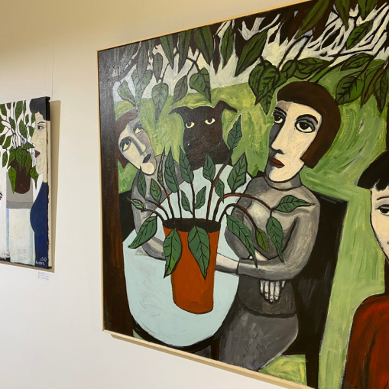 Tuinfeestje | Thea van Doorn | Figuratieve Schilderij at Gallery Sorelle Sciarone