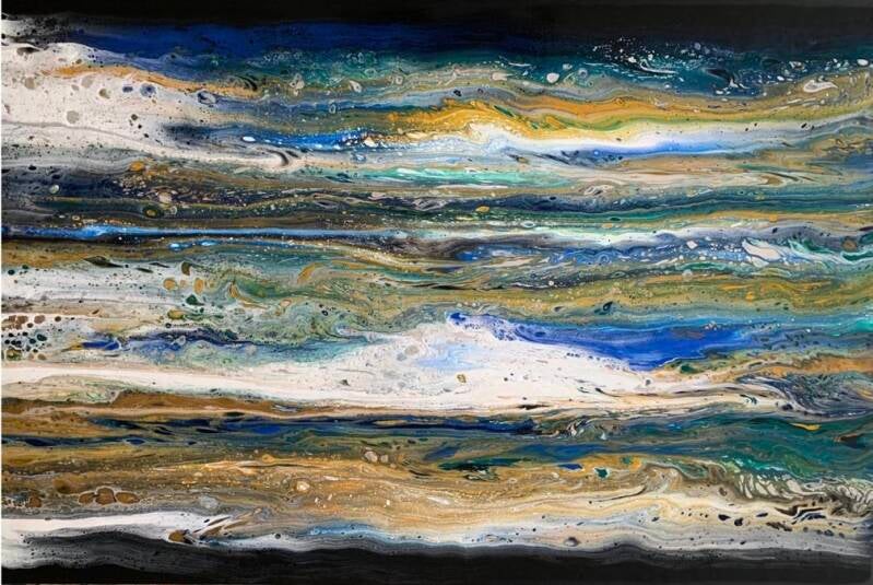 Labradorite 2020 Els Kampert Acrylic on Canvas 75cm 115cm