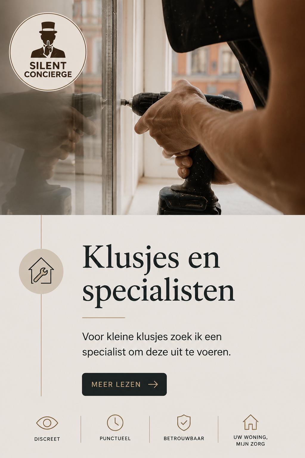 Vakman voor klusjes en herstellingen geregeld door Silent Conciërge in Antwerpen