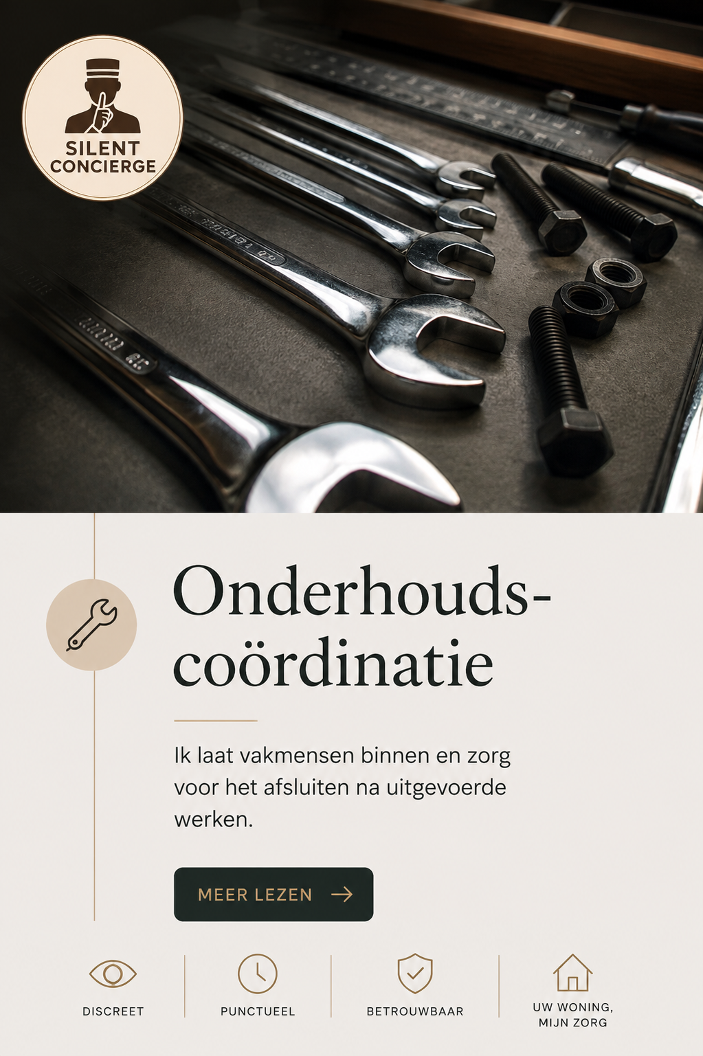 Vakman tijdens onderhoudswerken opgevolgd door Silent Conciërge in Antwerpen