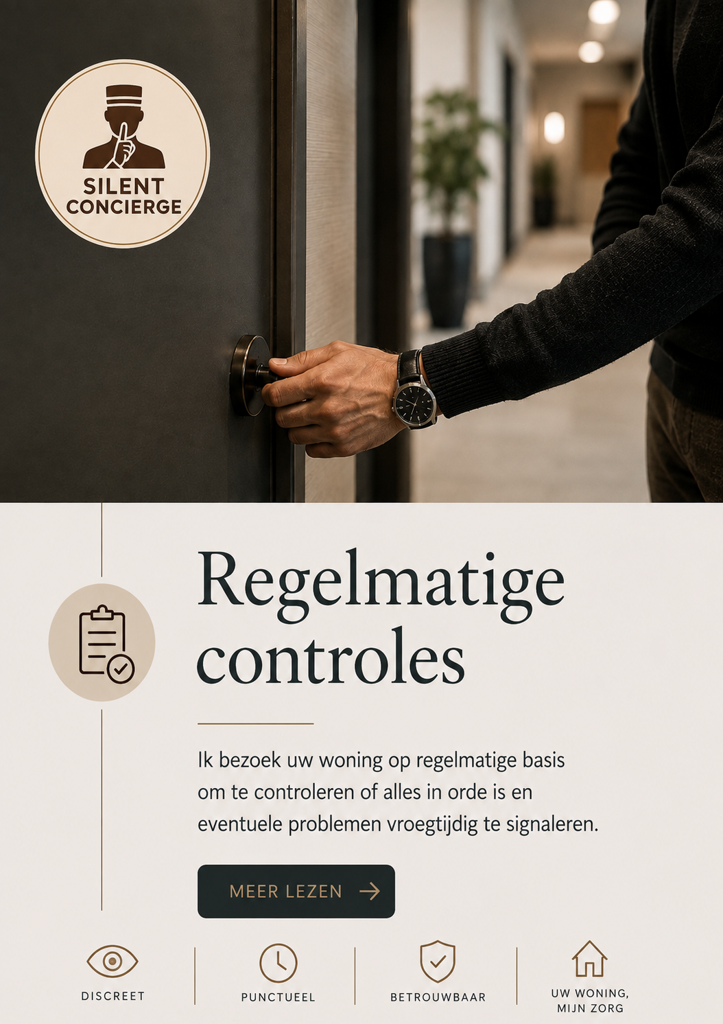 Woningcontrole door Silent Conciërge tijdens afwezigheid in Antwerpen