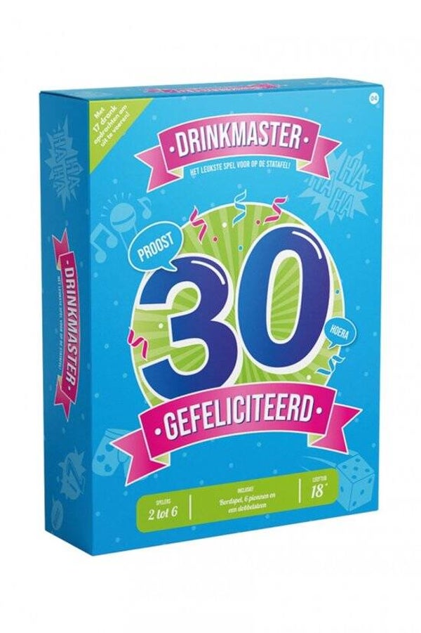 Spel Drinkmaster 30 gefeliciteerd