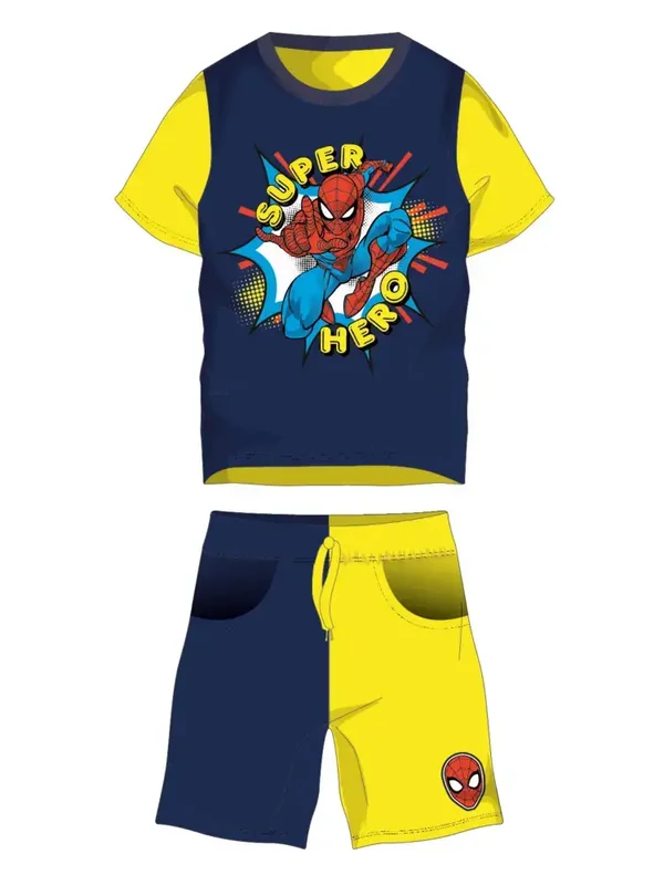 Spiderman Katoenen Zomer T-Shirt-Shorts Set