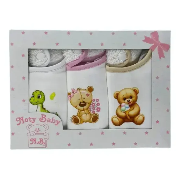 Set van 3 schattige slabbetjes met verschillende prints
