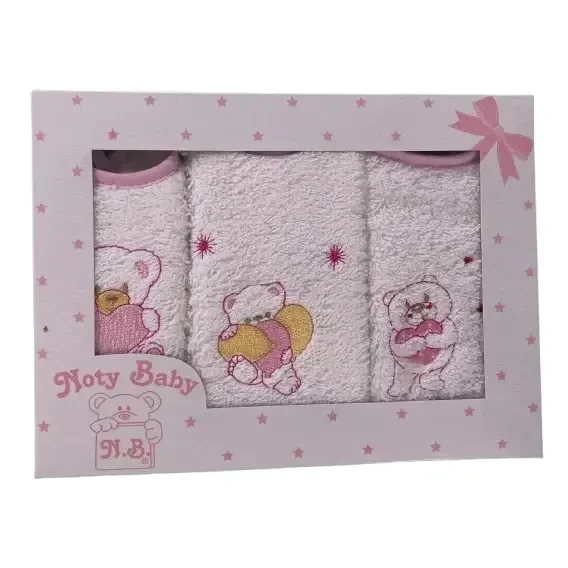 Set van 3 geborduurde slabbetjes voor baby's