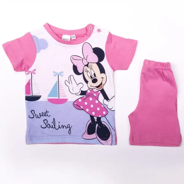 Minnie Mouse Meisjes Katoenen Zomer T-Shirt-Shorts Set