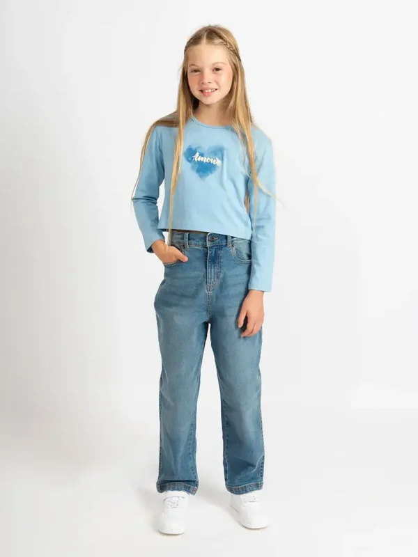 💙 Meisjes jeans – wide leg