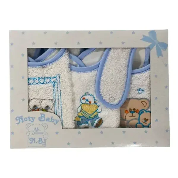 Set van 3 verschillende geborduurde slabbetjes voor baby's