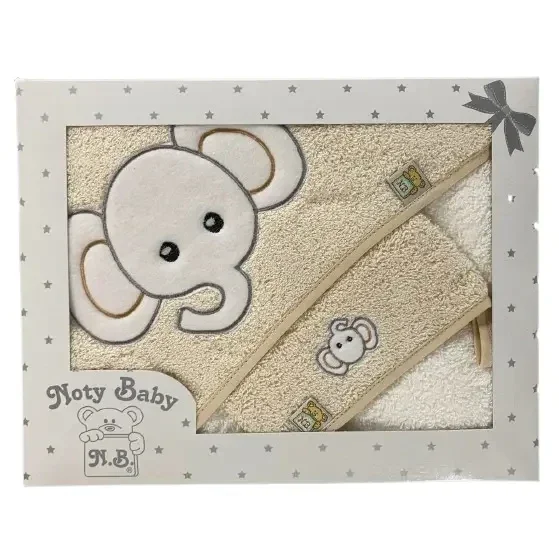 Set van een badcape en washandje voor baby's