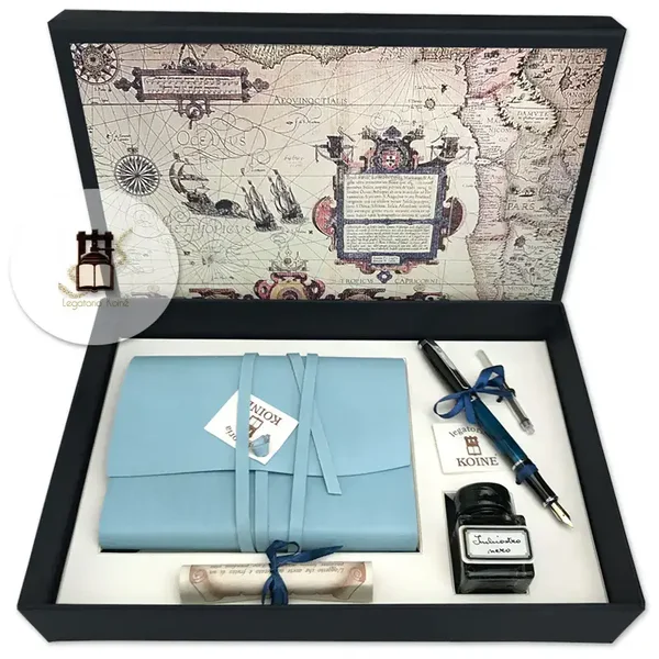 Schrijfset met Medioevalis dagboek en vulpen in cadeauverpakking
