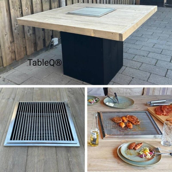 TQ1 barbecuetafel op houtskool