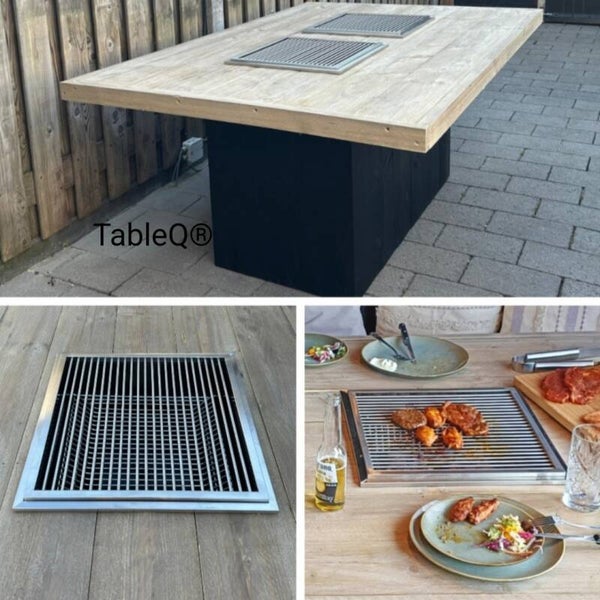 TQ2 barbecuetafel op houtskool