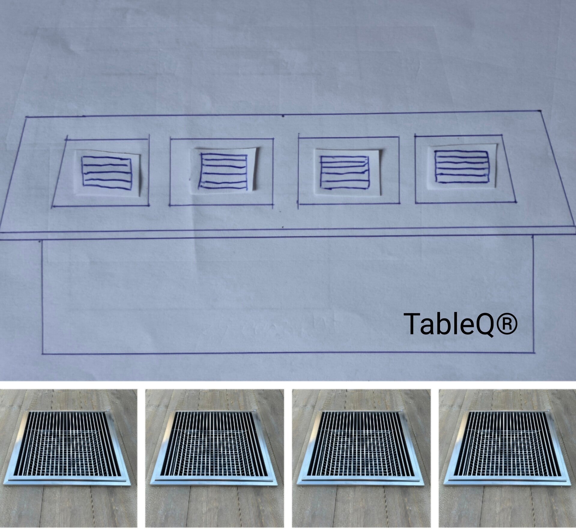 TQ4 barbecuetafel op houtskool