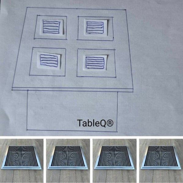 TQ4 sQuare barbecuetafel op houtskool