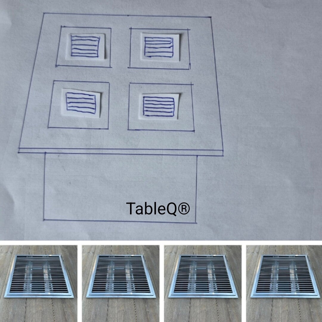 TQ4 sQuare barbecuetafel op gas