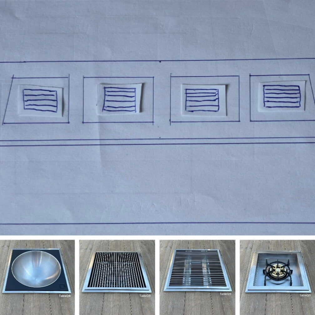 TQ4 barbecuetafel zelf samenstellen