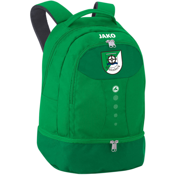 JAKO Rucksack mit Bodenfach grün inkl. Vereinslogo 1816