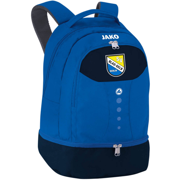 JAKO Rucksack mit Bodenfach blau inkl. Vereinslogo 1816