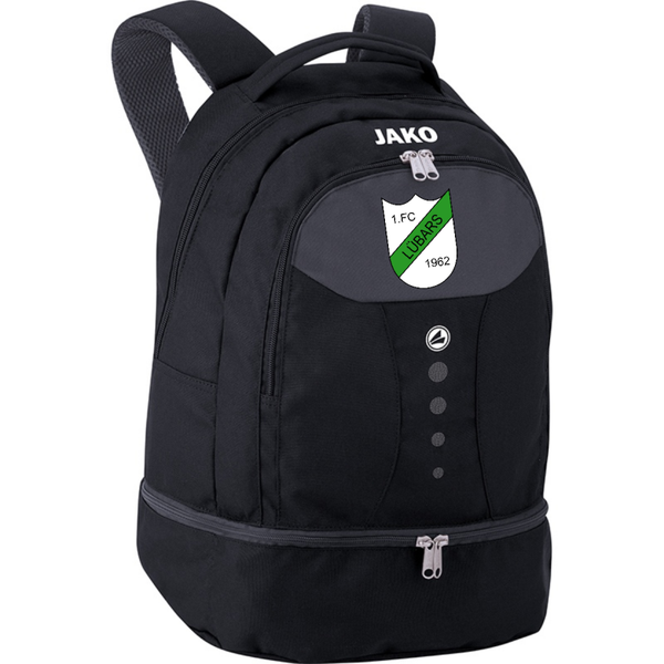 JAKO Rucksack mit Bodenfach schwarz inkl. Vereinslogo 1816