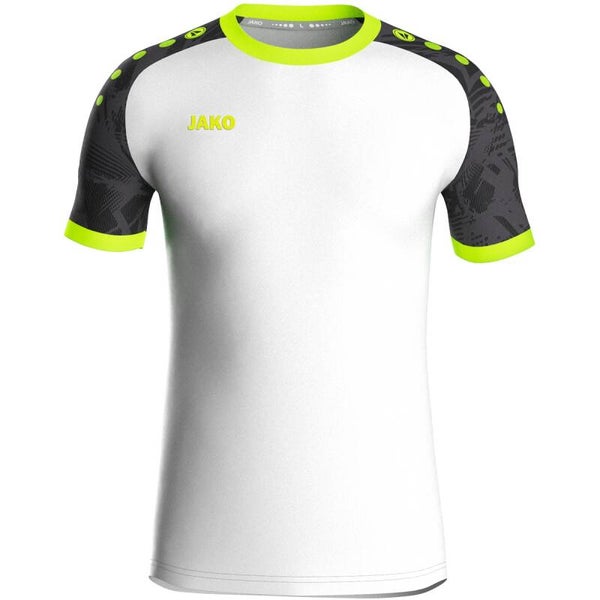 JAKO Trikot Iconic weiß/schwarz/neongrün kurzarm 4224