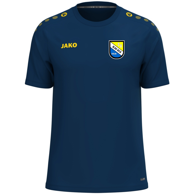 JAKO T-Shirt One navy/citro inkl. Vereinslogo + Vereinsname Gr. 128