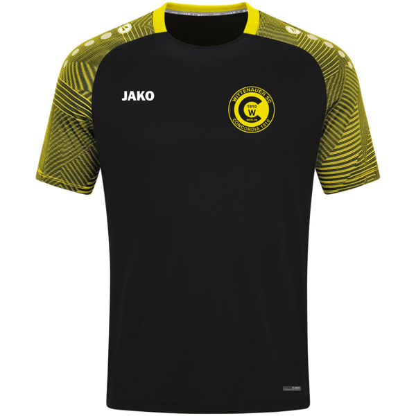 JAKO Herren T-Shirt Performance schwarz/soft yellow inkl. Vereinslogo Gr. M