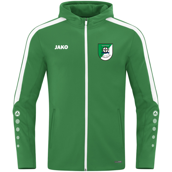 JAKO Kinder Kapuzenjacke Power grün Gr. 140 inkl. Vereinslogo 6823