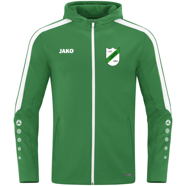 JAKO Kinder Kapuzenjacke Power grün Gr. 140 inkl. Vereinslogo 6823