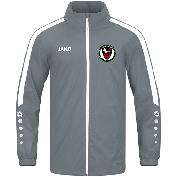 JAKO Allwetterjacke Power steingrau Gr. S inkl. Vereinslogo + Vereinsname 7423
